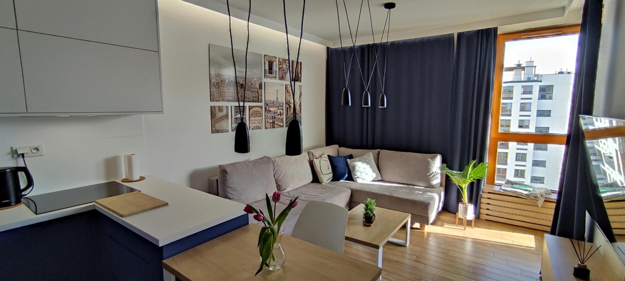 Wola Blue Modern Apartment Warsaw Exterior photo